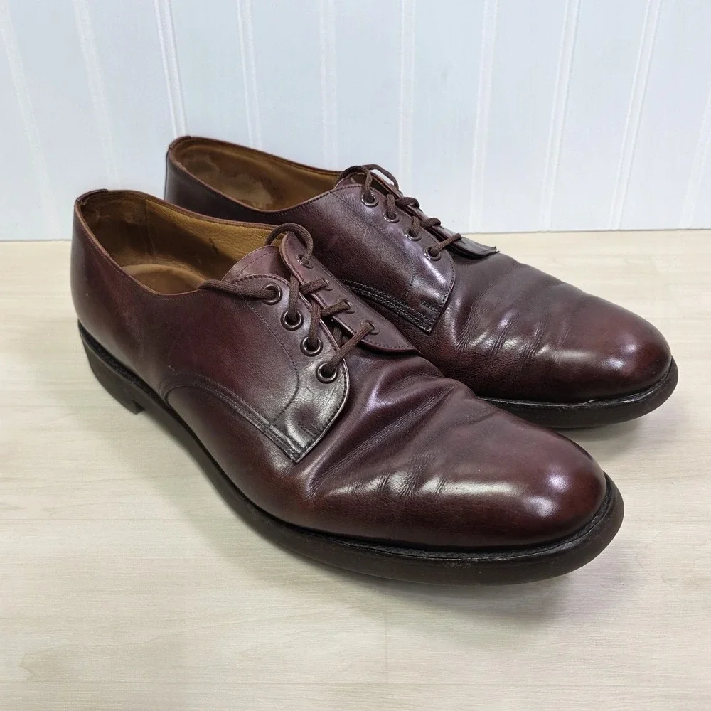 Brooks Brothers English Men's Brown Leather Derby Shoes Lace Up Size 11‎ US